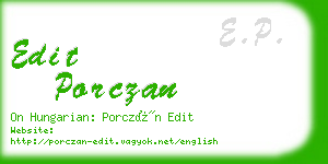 edit porczan business card